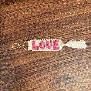 Handmade Love Keychain with Tassel